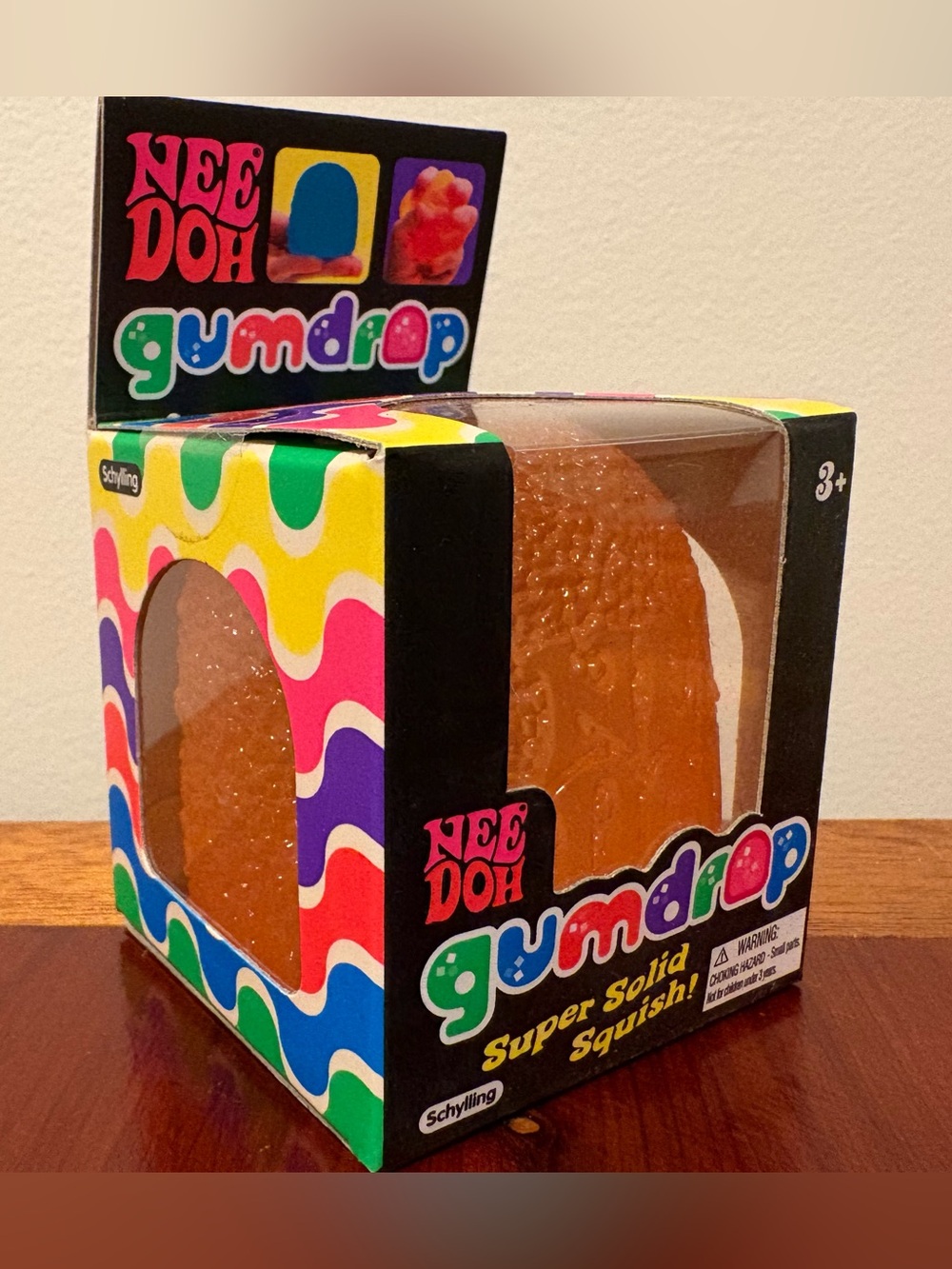 Nee Doh Gumdrop Super Solid Squish! Needoh Orange Squishy Schylling Genuine BNIB